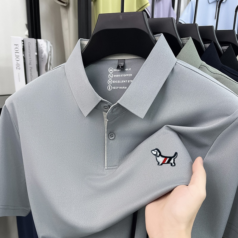 Men Short Sleeve Polo Shirt Po - Polo Shirt Pique ulasan dan harga